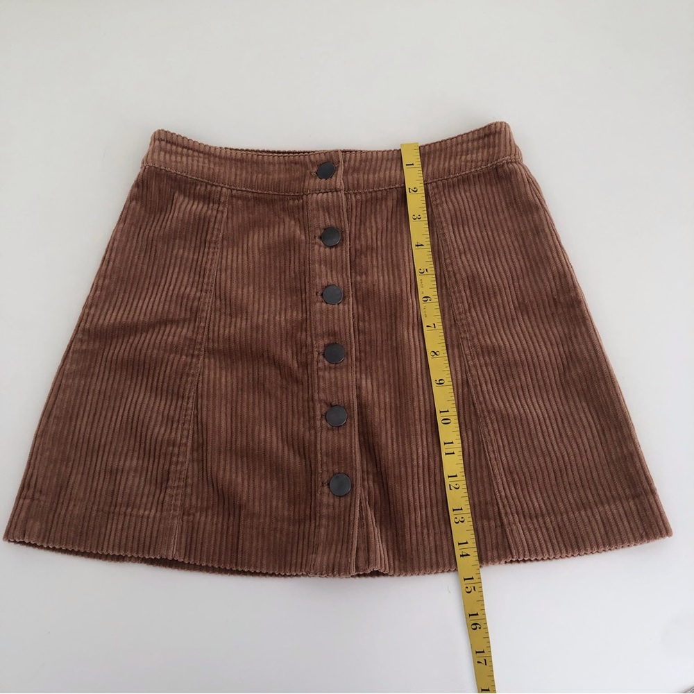 🎀 5/$25 Zara Trafaluc brown corduroy mini skirt sz XS - Picture 6 of 7